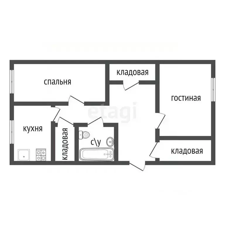 2-к кв. Тульская область, Тула ул. Кауля, 27 (56.9 м) - Фото 1