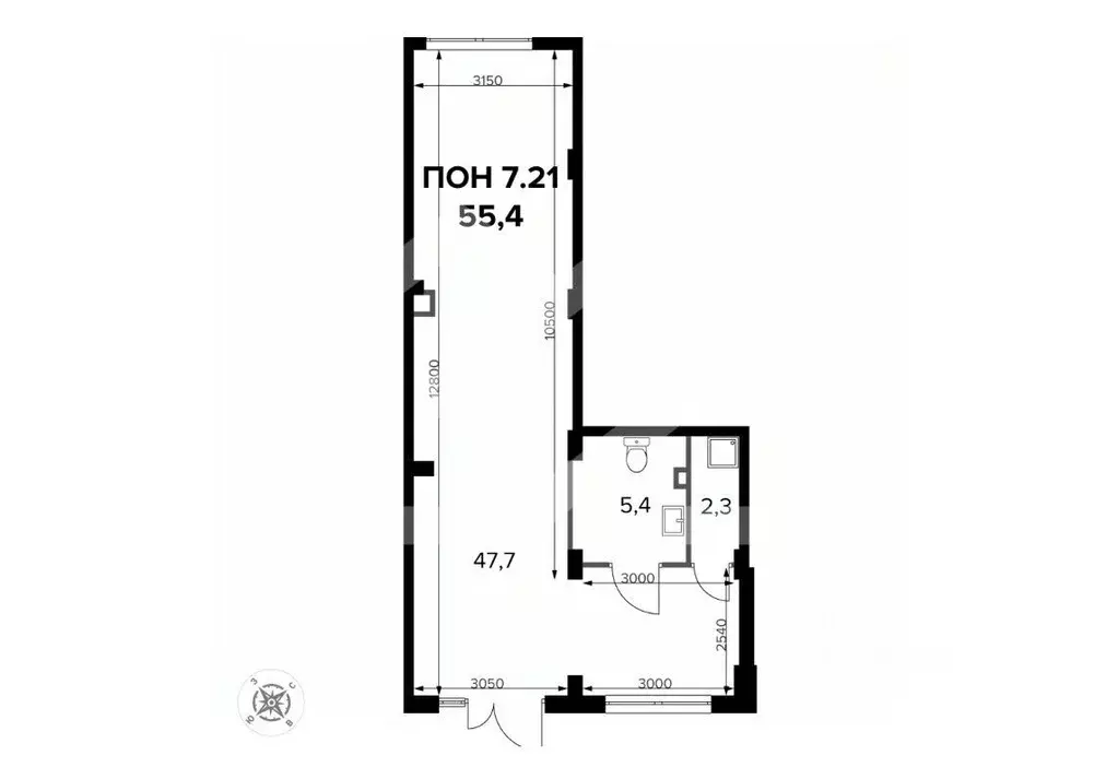 Помещение свободного назначения в Москва Ленинградское ш., 228к7 (55 ... - Фото 2