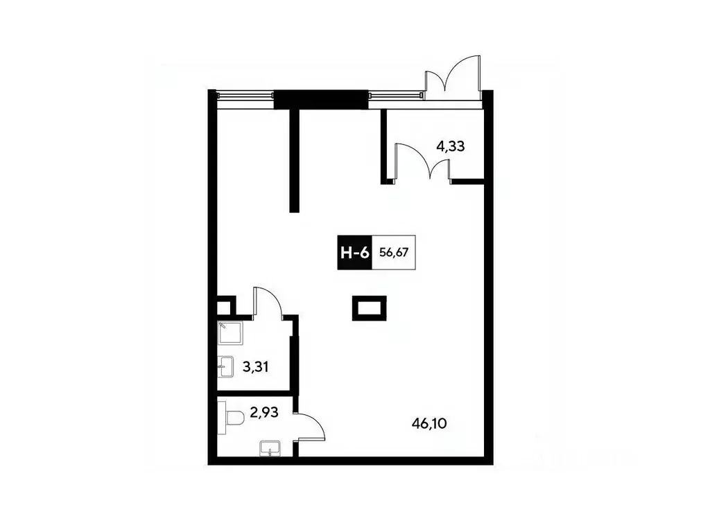 Офис в Московская область, Реутов 3-й мкр, Эво жилой комплекс, к4 (57 ... - Фото 1