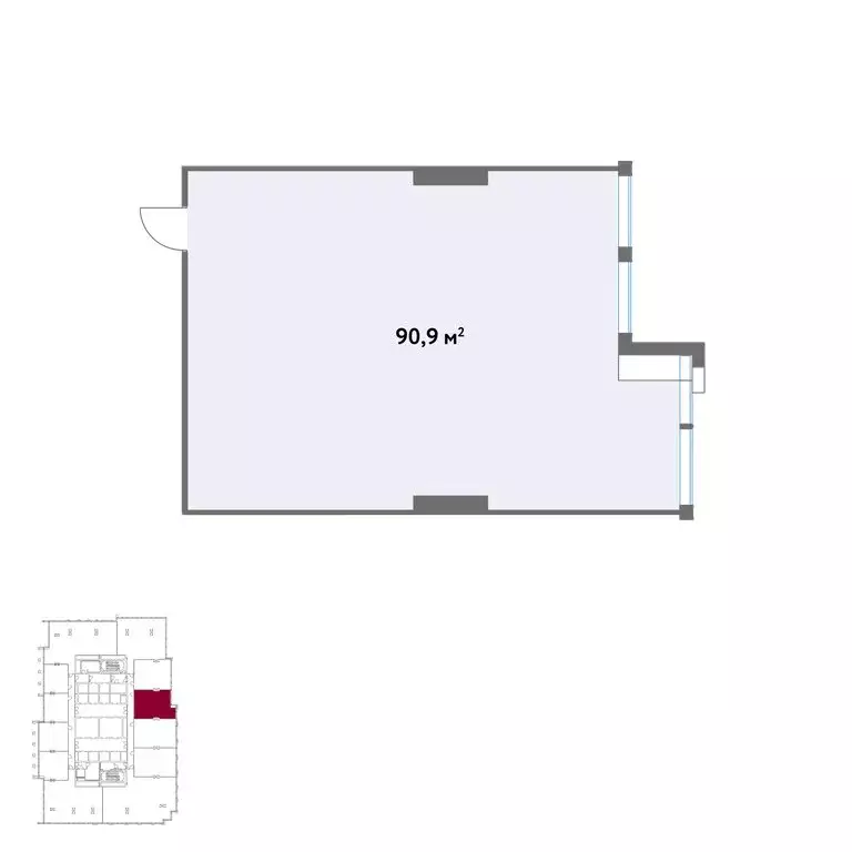 Офис (90.9 м) - Фото 1