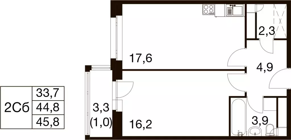 1-комнатная квартира: Балашиха, микрорайон Гагарина, Проектная улица, ... - Фото 1