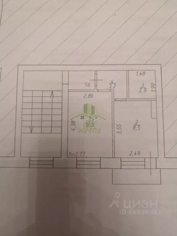 1-к кв. Бурятия, Улан-Удэ 112-й мкр, 24 (27.1 м) - Фото 2