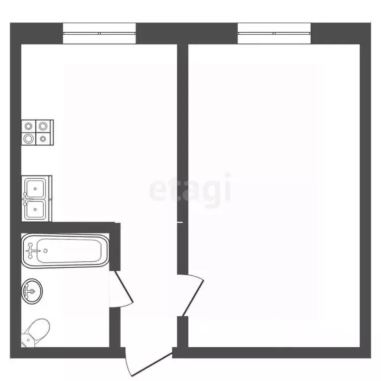 1-к кв. Ставропольский край, Пятигорск ул. Нежнова (33.0 м) - Фото 1