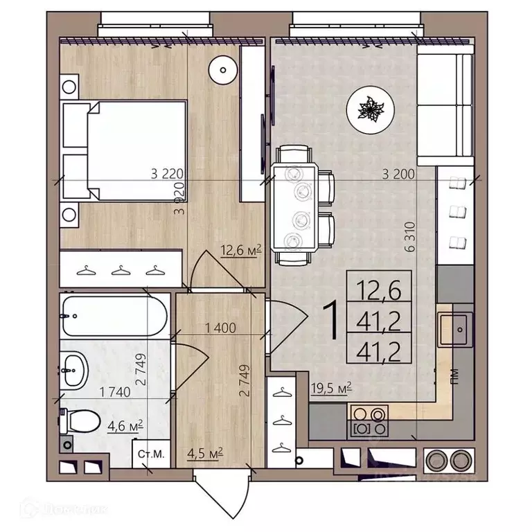 1-к кв. Рязанская область, Рязань пос. Шпалозавода, Окская Стрелка ... - Фото 2