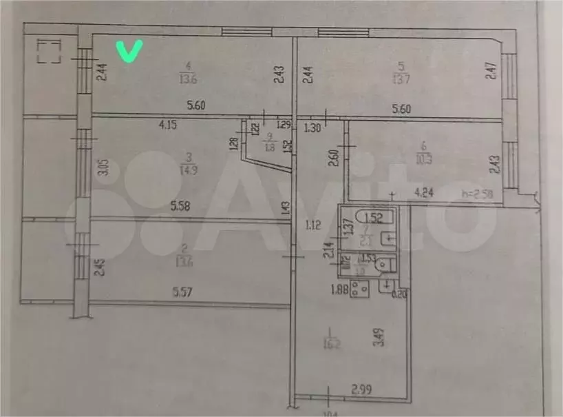 Комната 18,2м в 5-к., 2/9эт. - Фото 0