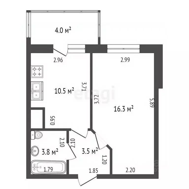 1-к кв. Санкт-Петербург Пулковское ш., 36к5 (34.1 м) - Фото 1