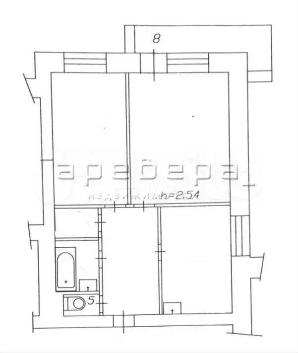 2-к. квартира, 47,2 м, 6/9 эт. - Фото 0