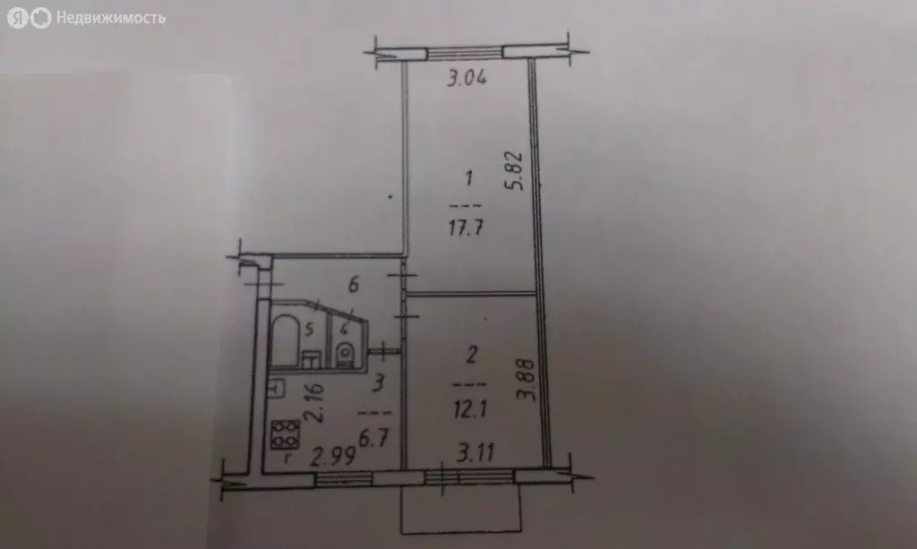 2-комнатная квартира: Череповец, улица Максима Горького, 89 (44.2 м) - Фото 1
