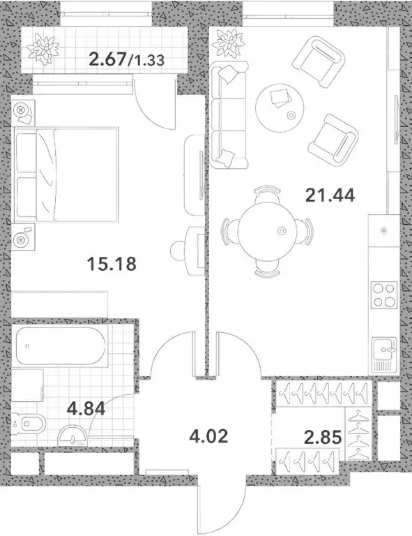 1-к кв. Москва Новоалексеевская ул., 16к2 (51.0 м) - Фото 1