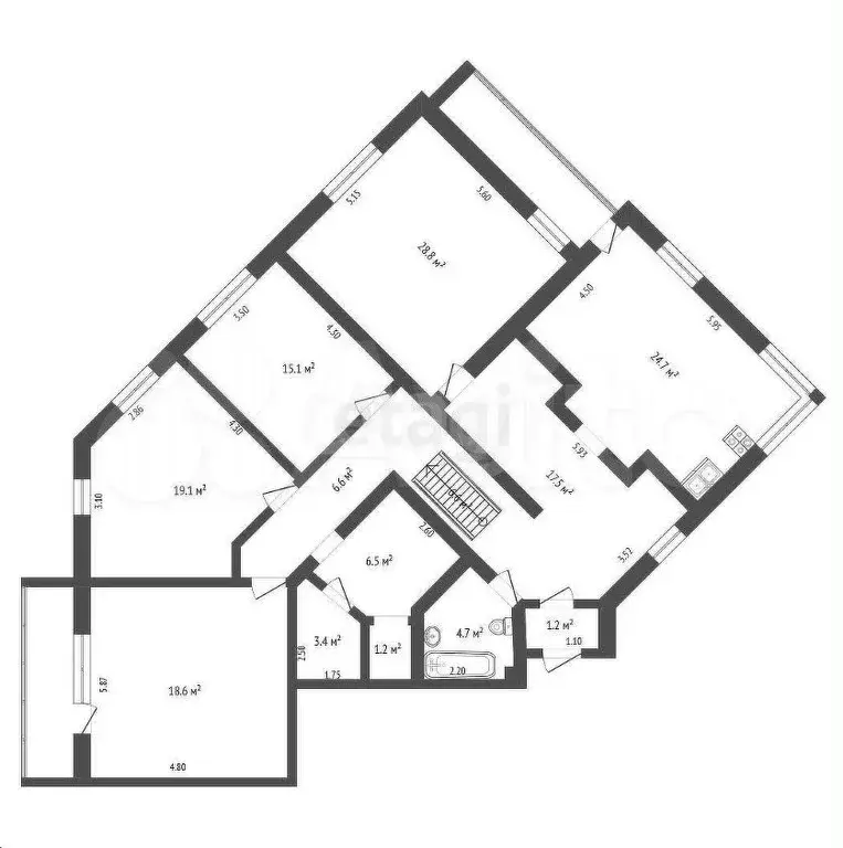 4-к. квартира, 152,1 м, 3/5 эт. - Фото 0