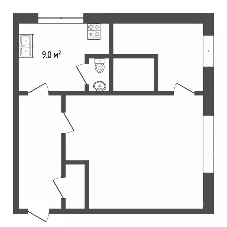 2-к кв. Пермский край, пос. Куеда ул. Карла Либкнехта, 36 (38.9 м) - Фото 2