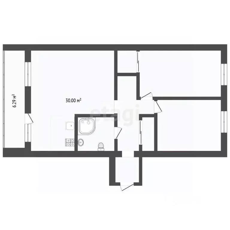 2-к кв. Тюменская область, Тюмень ул. Судостроителей, 71 (75.0 м) - Фото 1