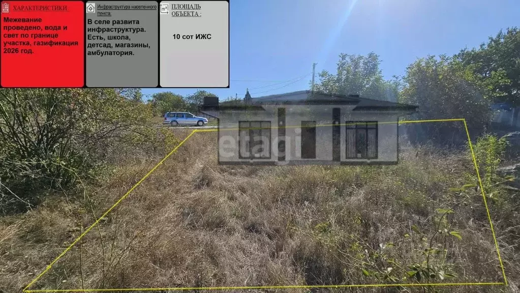 Участок в Крым, Белогорский район, с. Крымская Роза ул. Цветочная ... - Фото 0