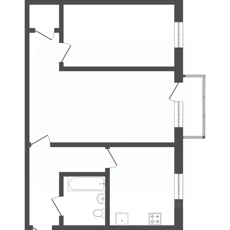 2-к кв. Бурятия, Улан-Удэ Зеленый мкр, 9 (48.1 м) - Фото 2