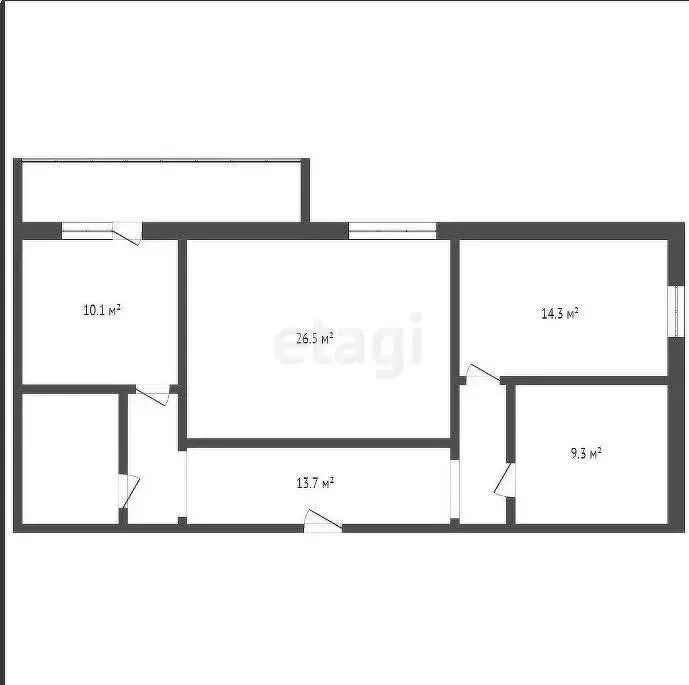 3-комнатная квартира: Кемерово, переулок Мичурина, 5 (89.8 м) - Фото 0