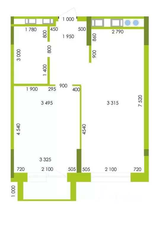 1-к кв. Астраханская область, Астрахань Аршанская ул. (50.9 м) - Фото 0