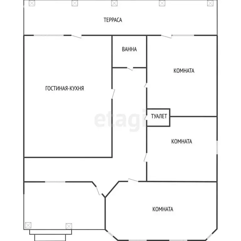 Дом в посёлок Знаменский, СТ Рассвет, Цветочная улица, 96 (130 м) - Фото 1