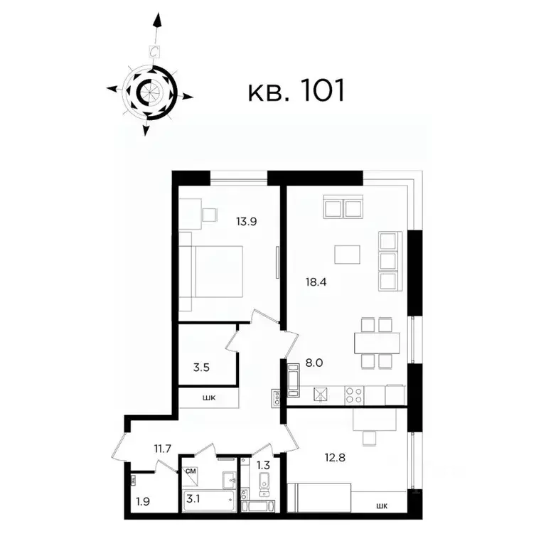 3-к кв. Хабаровский край, Хабаровск ул. Сысоева, 14/1 (74.1 м) - Фото 1