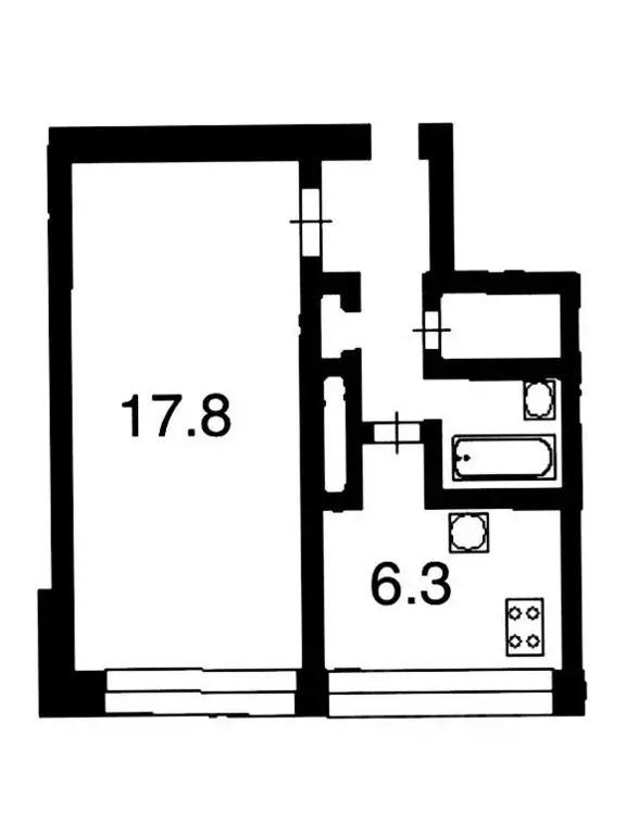 1-к кв. Санкт-Петербург ул. Пионерстроя, 18 (30.3 м) - Фото 2