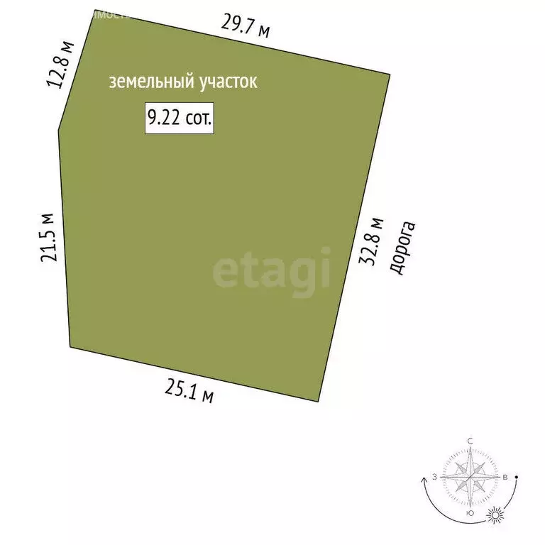 Участок в Миасс, улица Миасских Добровольцев (9.22 м) - Фото 1