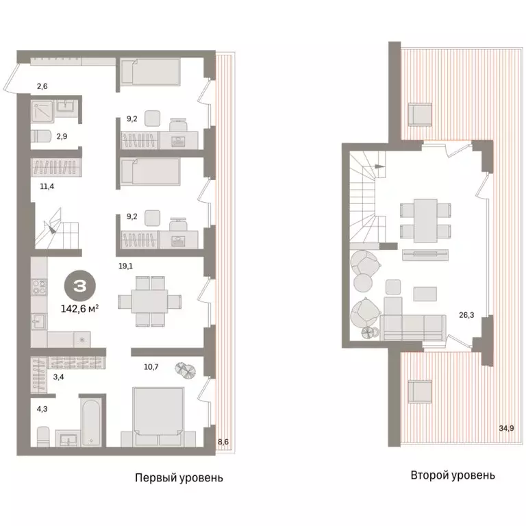 3-комнатная квартира: Екатеринбург, улица Советских Женщин (142.6 м) - Фото 2