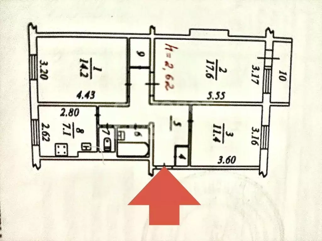 3-к кв. Ямало-Ненецкий АО, Ноябрьск ул. Ленина, 46 (65.9 м) - Фото 2