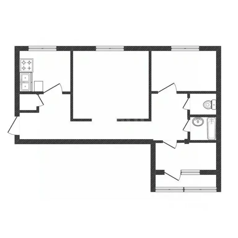 3-к кв. Смоленская область, Починковский муниципальный округ, д. Лосня ... - Фото 2