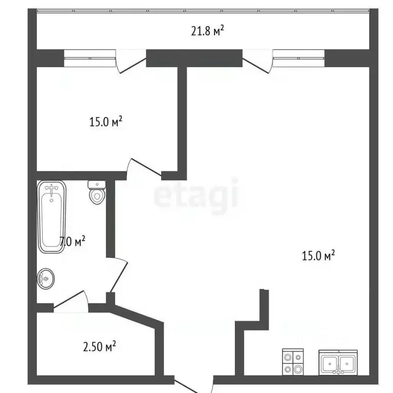 2-к кв. Крым, Ялта муниципальный округ, Кореиз пгт ш. Севастопольское, ... - Фото 2