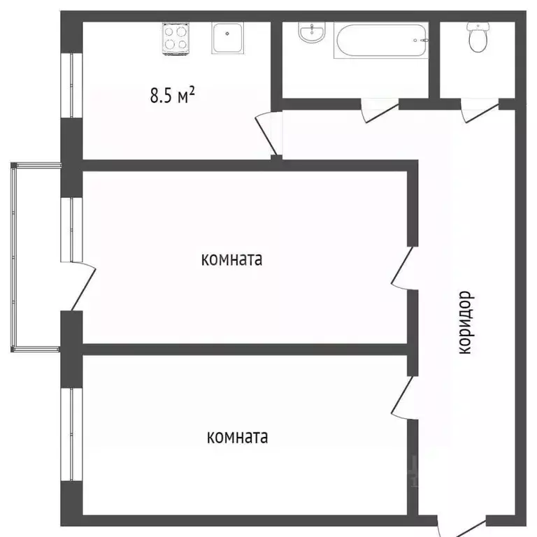 2-к кв. Воронежская область, Воронеж пл. Ленина, 9 (58.2 м) - Фото 1