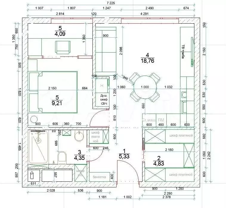 2-к. квартира, 50 м, 11/22 эт. - Фото 0