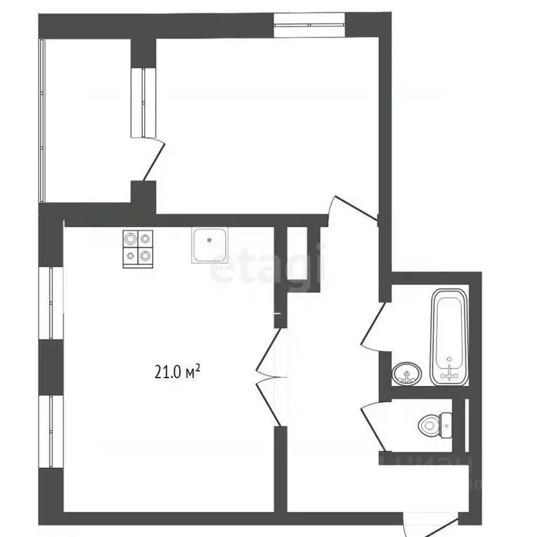 1-к кв. тюменская область, тюмень ул. мельникайте, 36к1 (52.0 м) - Фото 1