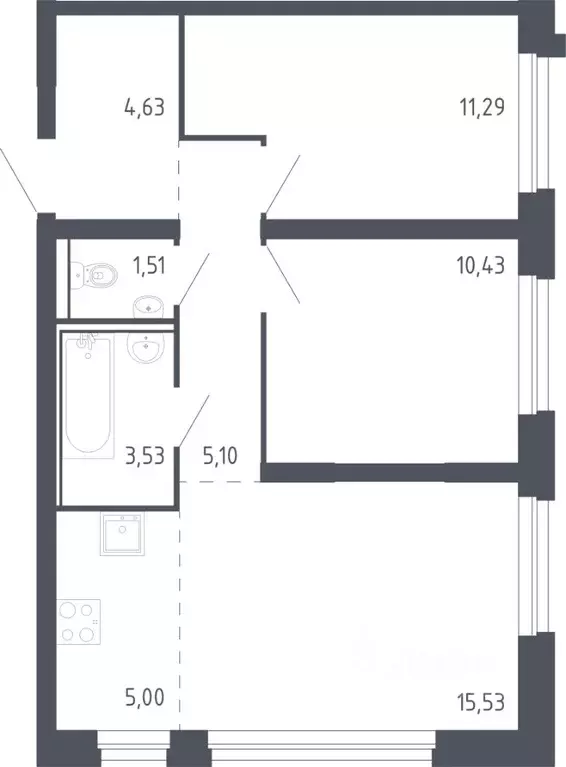 2-к кв. Сахалинская область, Корсаков Сердце Сахалина жилой комплекс ... - Фото 1