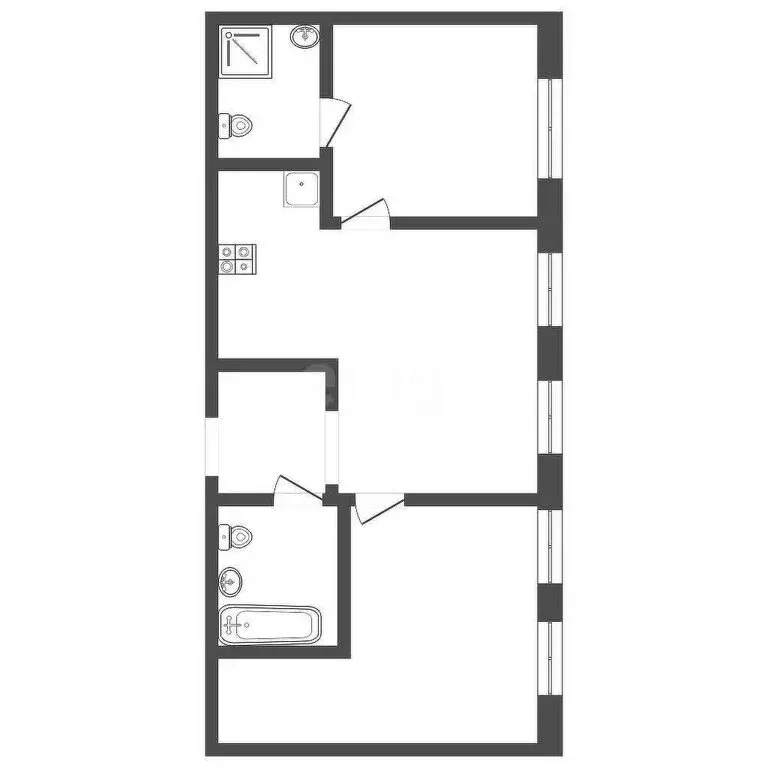 2-комнатная квартира: Тула, Самоварная улица, 21 (51 м) - Фото 0