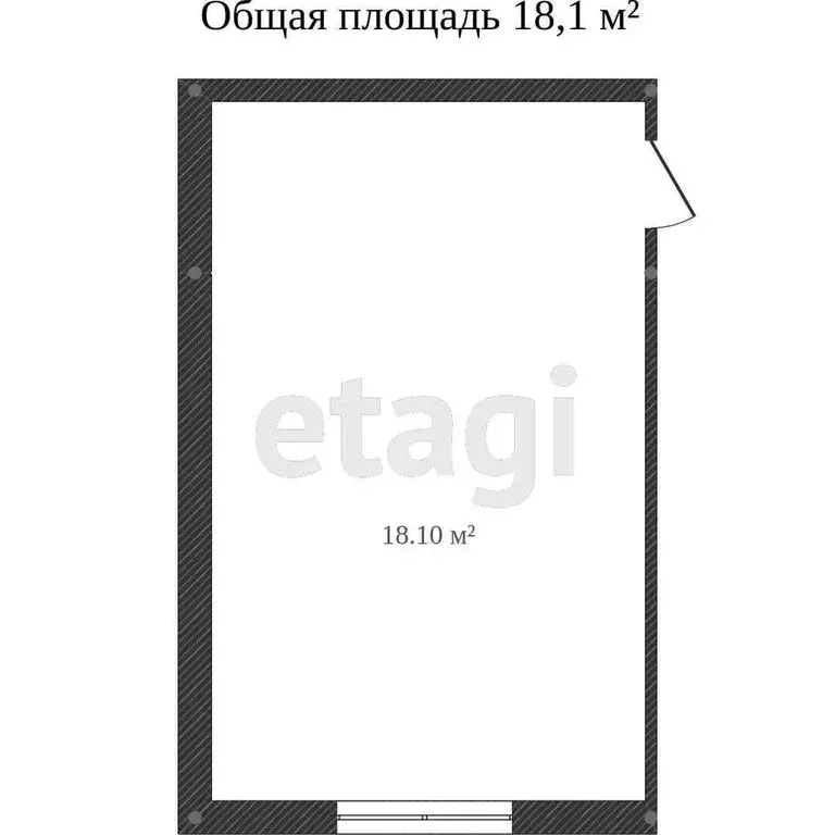 1к в -комнатной квартире (18.2 м) - Фото 1