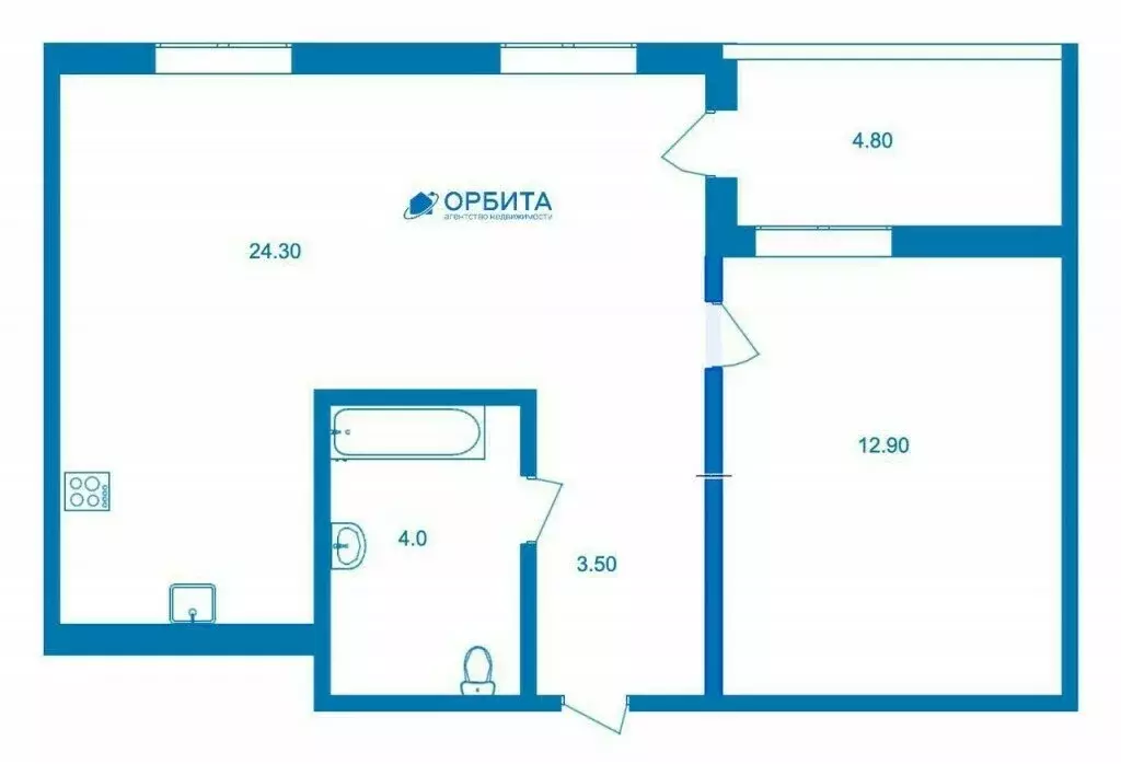 1-комнатная квартира: деревня Дударева, Тюменская улица, 1к1 (45.1 м) - Фото 0