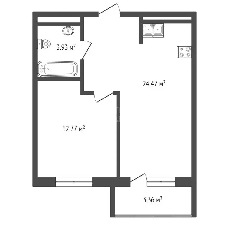 1-комнатная квартира: Тюмень, улица Павла Никольского, 10 (41.6 м) - Фото 0