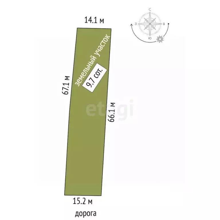 Участок в Крым, Симферопольский район, Молодежное пгт, Аграрник СНТ  ... - Фото 2