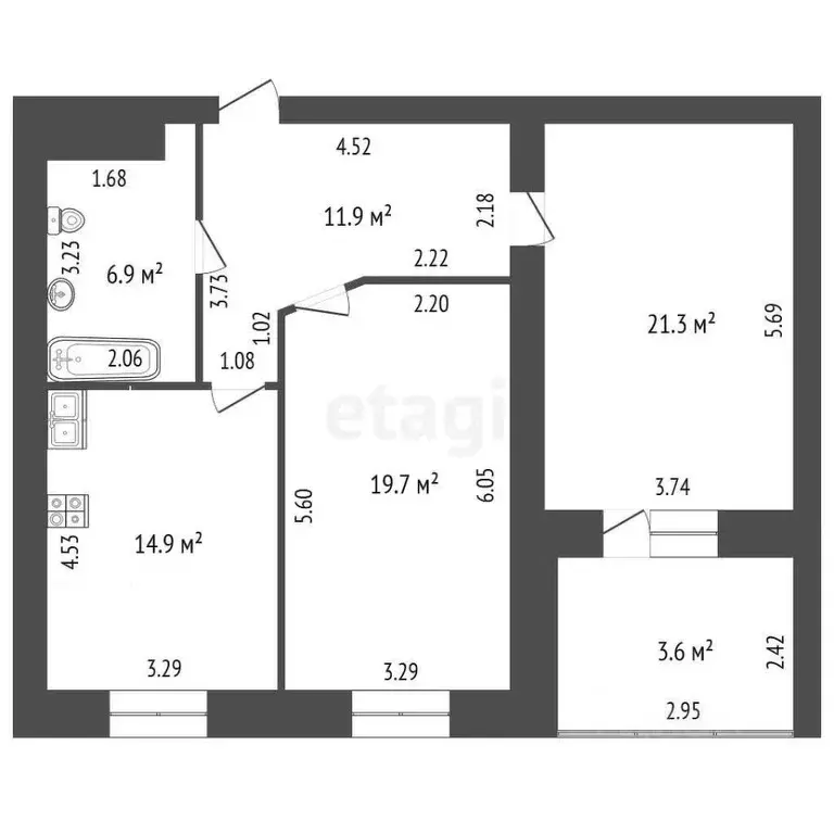 2-к кв. Забайкальский край, Чита ул. Анохина, 120А (78.3 м) - Фото 1