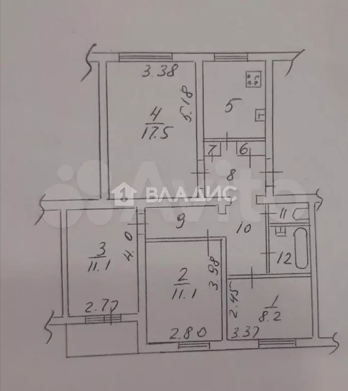 4-к. квартира, 73,5 м, 3/5 эт. - Фото 0