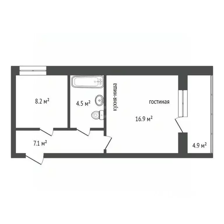 1-к кв. Красноярский край, Красноярск ул. Борисова, 30 (37.3 м) - Фото 0