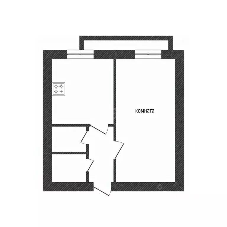 1-к кв. Ленинградская область, Волховский район, Деревня Вындин остров ... - Фото 2