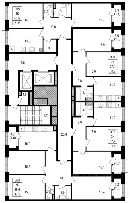 3-к кв. Москва Михалковская ул., 48к1 (85.7 м) - Фото 1