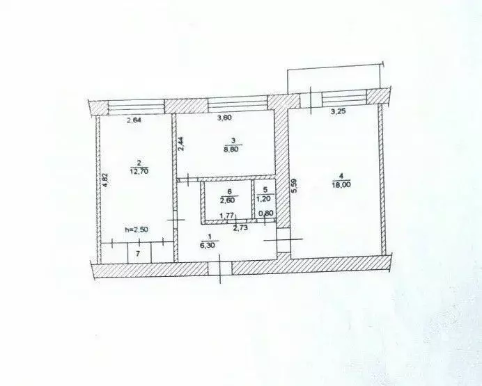 2-к кв. Чувашия, Чебоксары ул. 50 лет Октября, 1 (51.5 м) - Фото 2