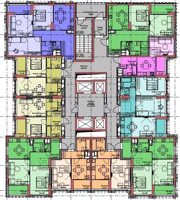 2-к кв. Приморский край, Владивосток Каштановая ул., 17/2 (60.2 м) - Фото 2