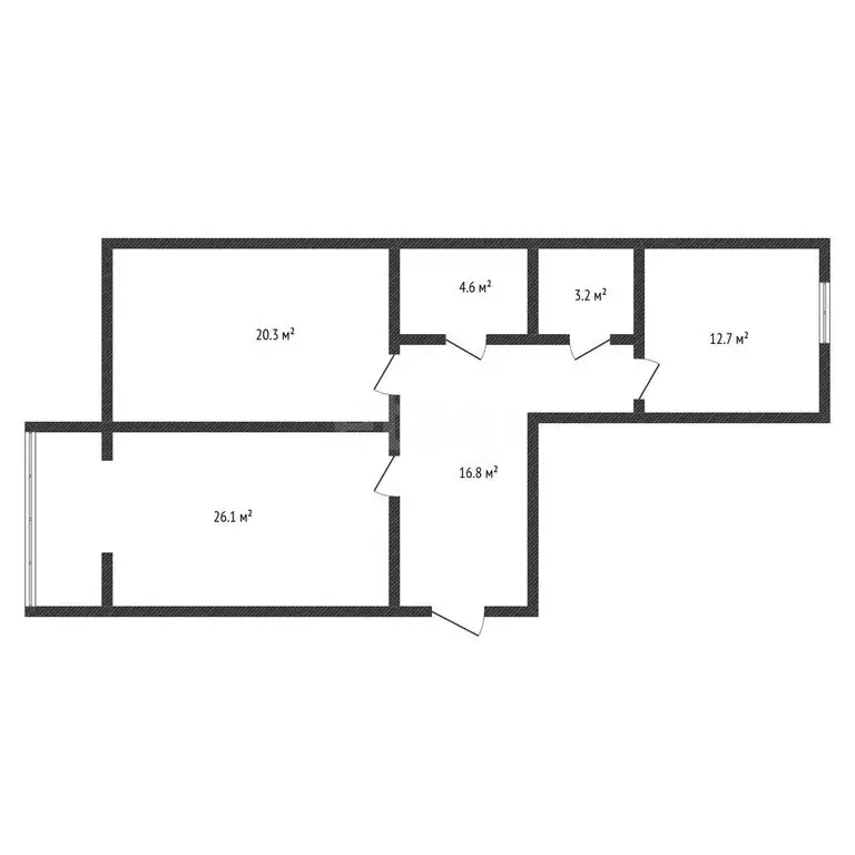 2-комнатная квартира: Черкесск, улица Демиденко, 26 (84 м) - Фото 2