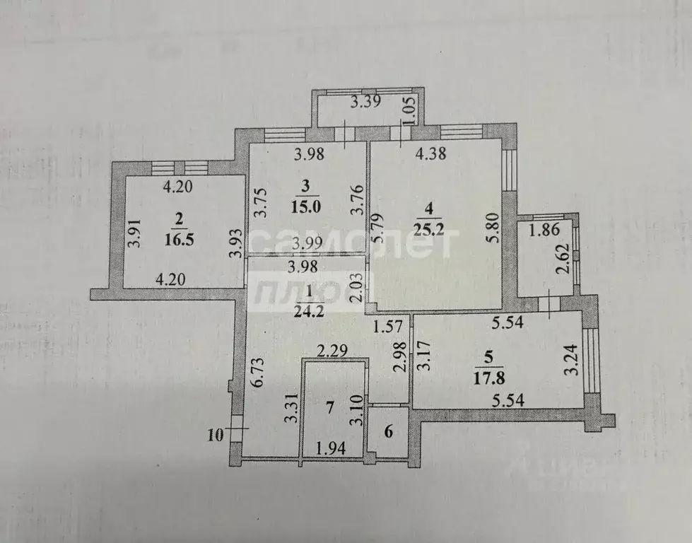 3-к кв. Липецкая область, Липецк ул. Л. Толстого, 2 (106.8 м) - Фото 2