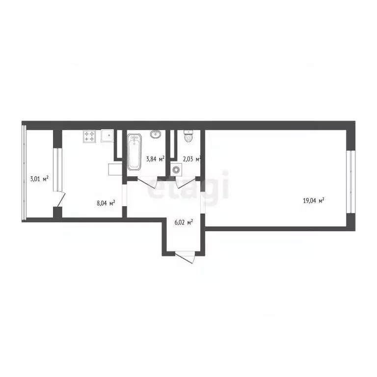1-к кв. Ульяновская область, Ульяновск ул. Нахимова, 19 (39.3 м) - Фото 2