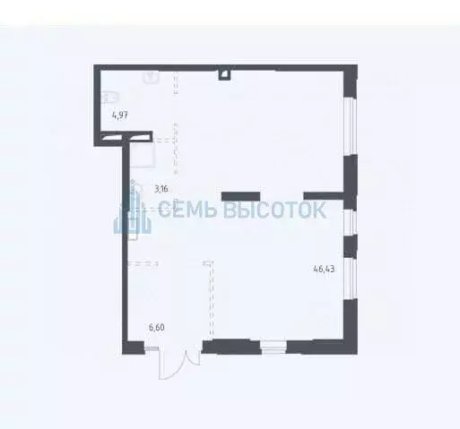 Помещение свободного назначения (61.2 м) - Фото 2