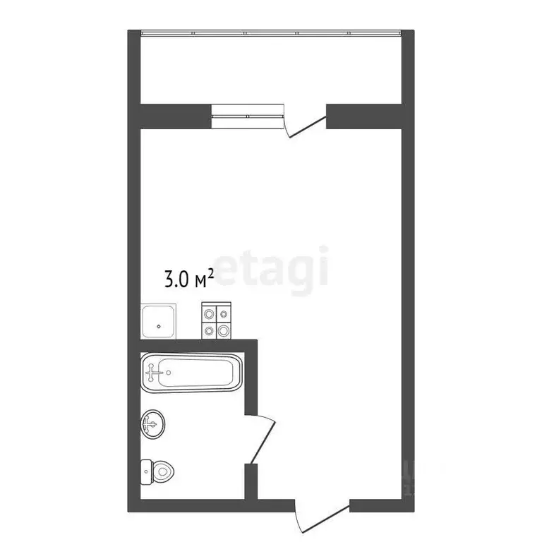 6-к кв. Тюменская область, Тюмень ул. Бабарынка, 16б (18.0 м) - Фото 0