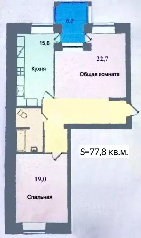 2-к кв. Московская область, Мытищи ул. Благовещенская, 11 (77.8 м) - Фото 2